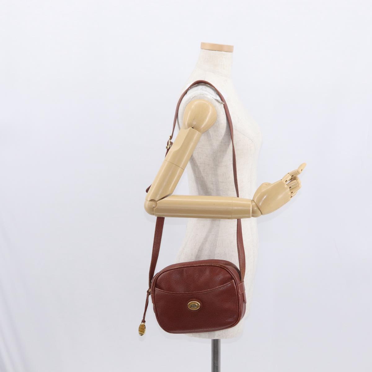 Burberrys Shoulder Bag Leather Brown Gold Auth ep12677