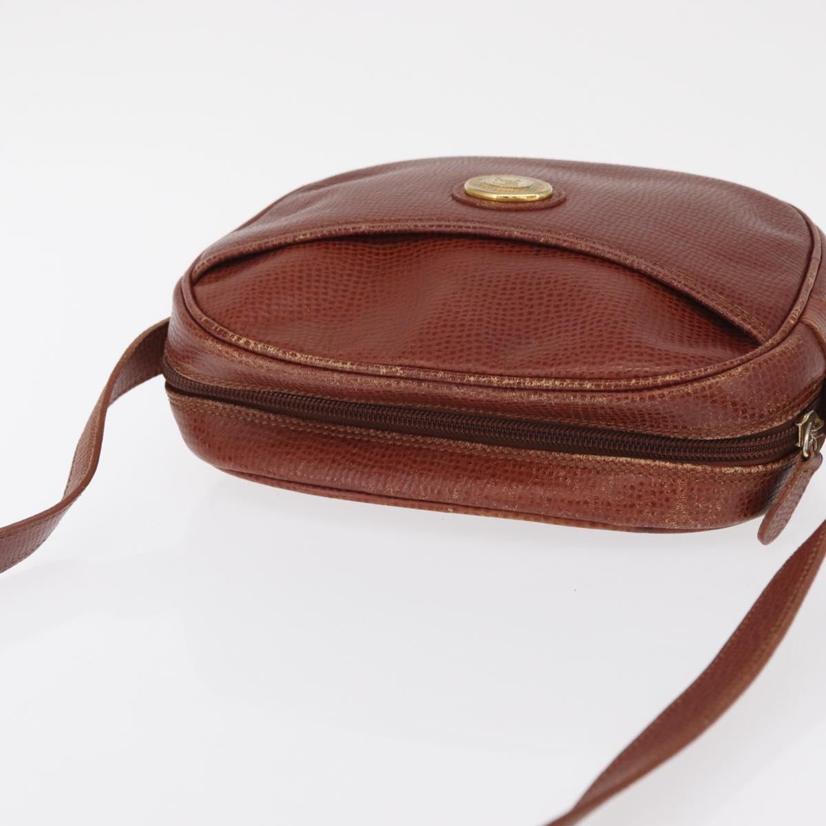 Burberrys Shoulder Bag Leather Brown Gold Auth ep12677