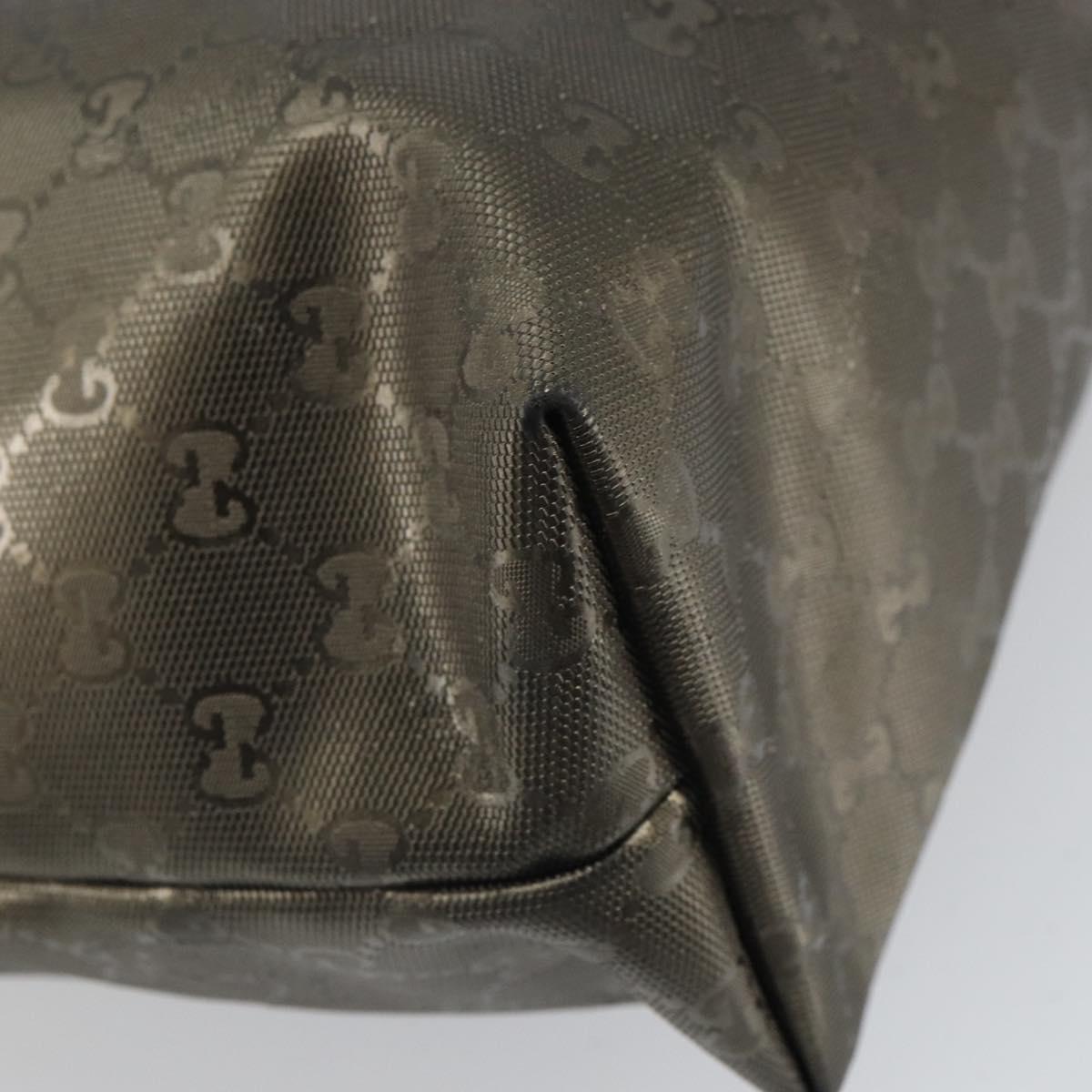 GUCCI GG implementation Tote Bag PVC Gold 211137 Auth ep12678