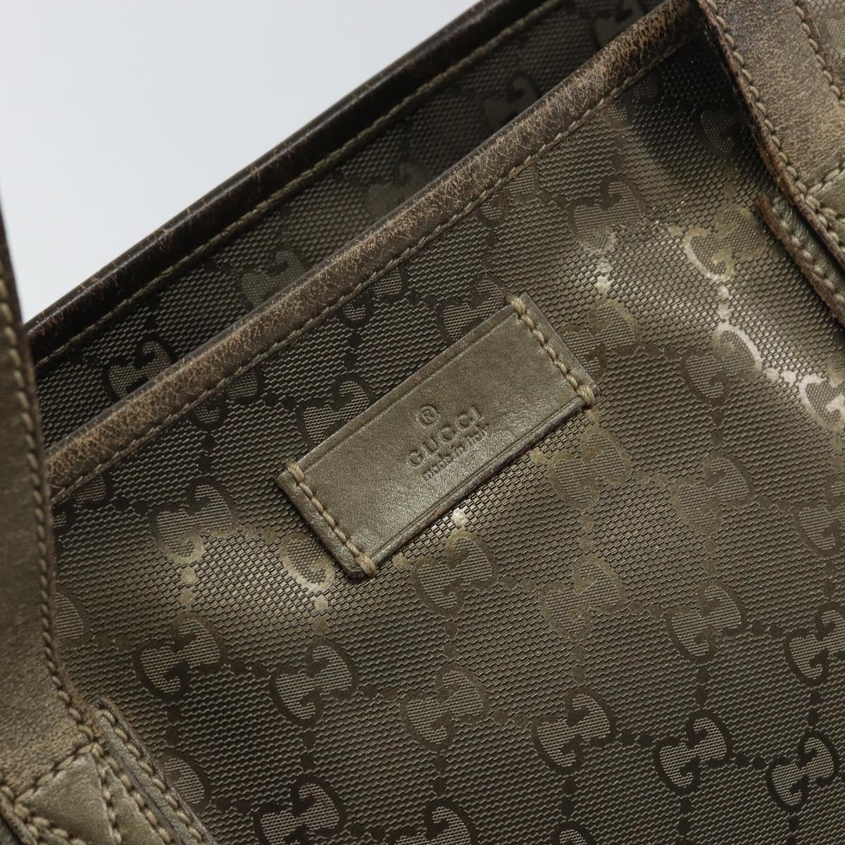 GUCCI GG implementation Tote Bag PVC Gold 211137 Auth ep12678