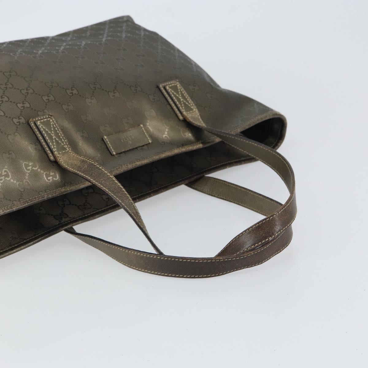 GUCCI GG implementation Tote Bag PVC Gold 211137 Auth ep12678