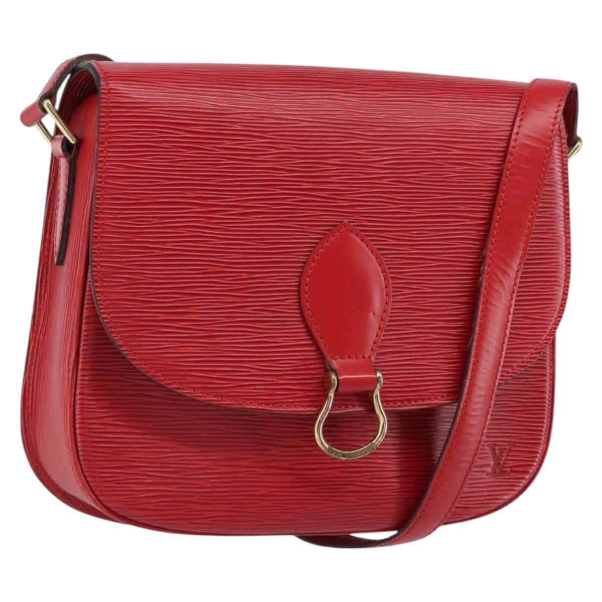 LOUIS VUITTON Epi Saint Cloud GM Shoulder Bag Red M52197 LV Auth ep12679