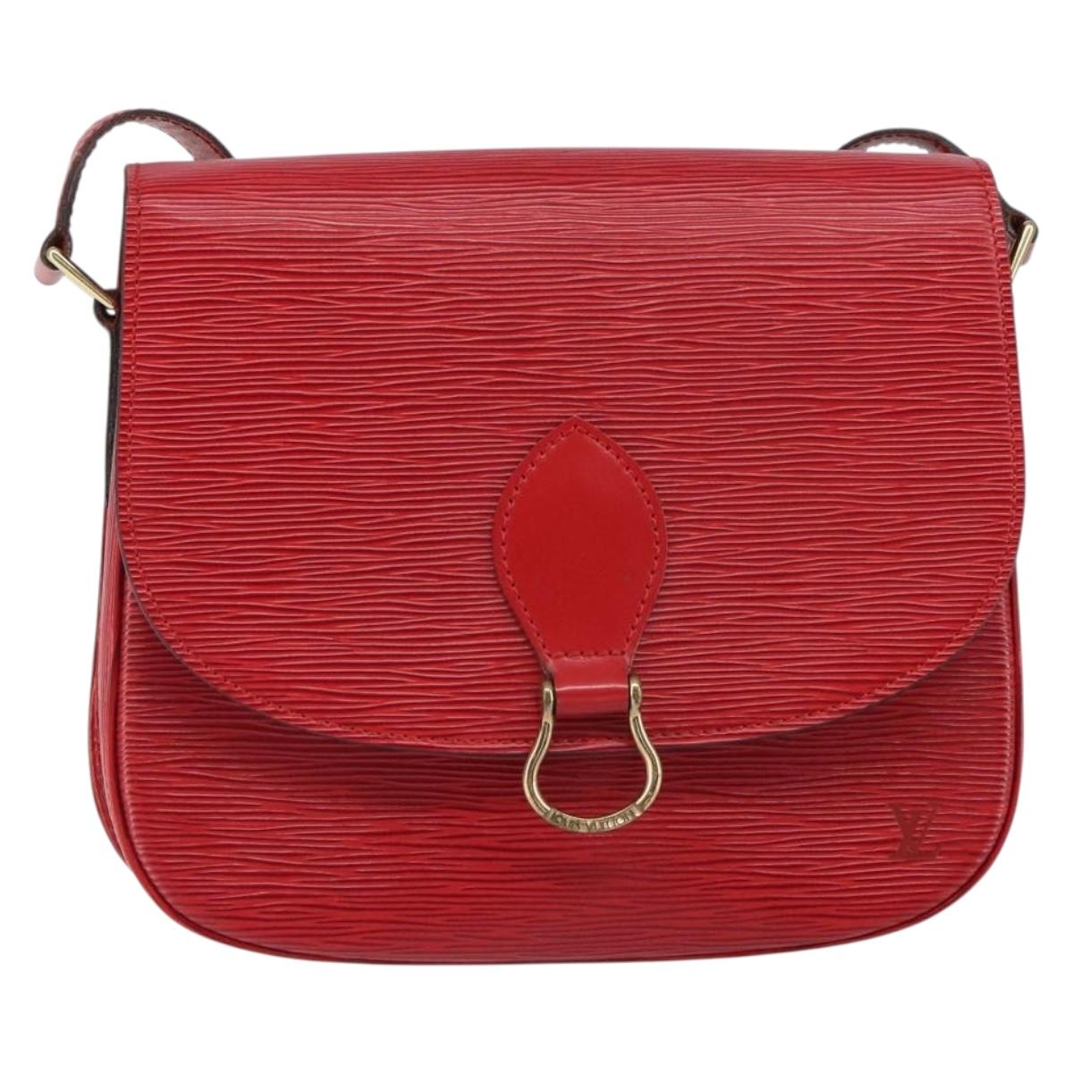 LOUIS VUITTON Epi Saint Cloud GM Shoulder Bag Red M52197 LV Auth ep12679