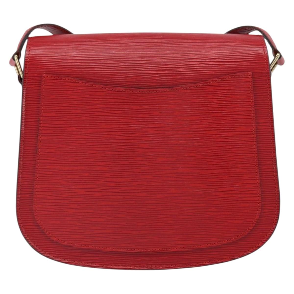 LOUIS VUITTON Epi Saint Cloud GM Shoulder Bag Red M52197 LV Auth ep12679