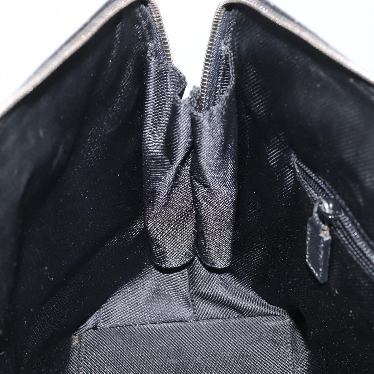 GUCCI Hand Bag Leather Black Silver 114537 Auth ep12699