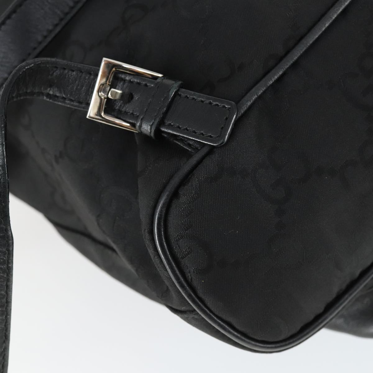 GUCCI GG Canvas Backpack Black Silver 003 0245 Auth ep12708