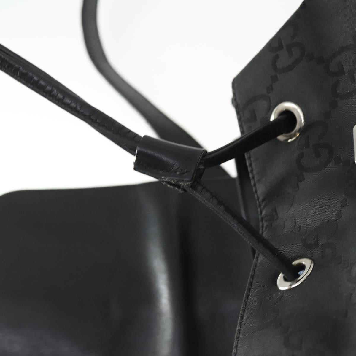 GUCCI GG Canvas Backpack Black Silver 003 0245 Auth ep12708