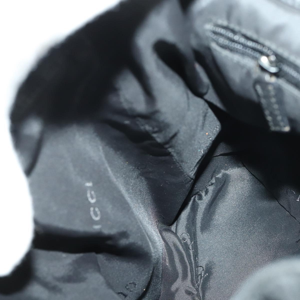 GUCCI GG Canvas Backpack Black Silver 003 0245 Auth ep12708