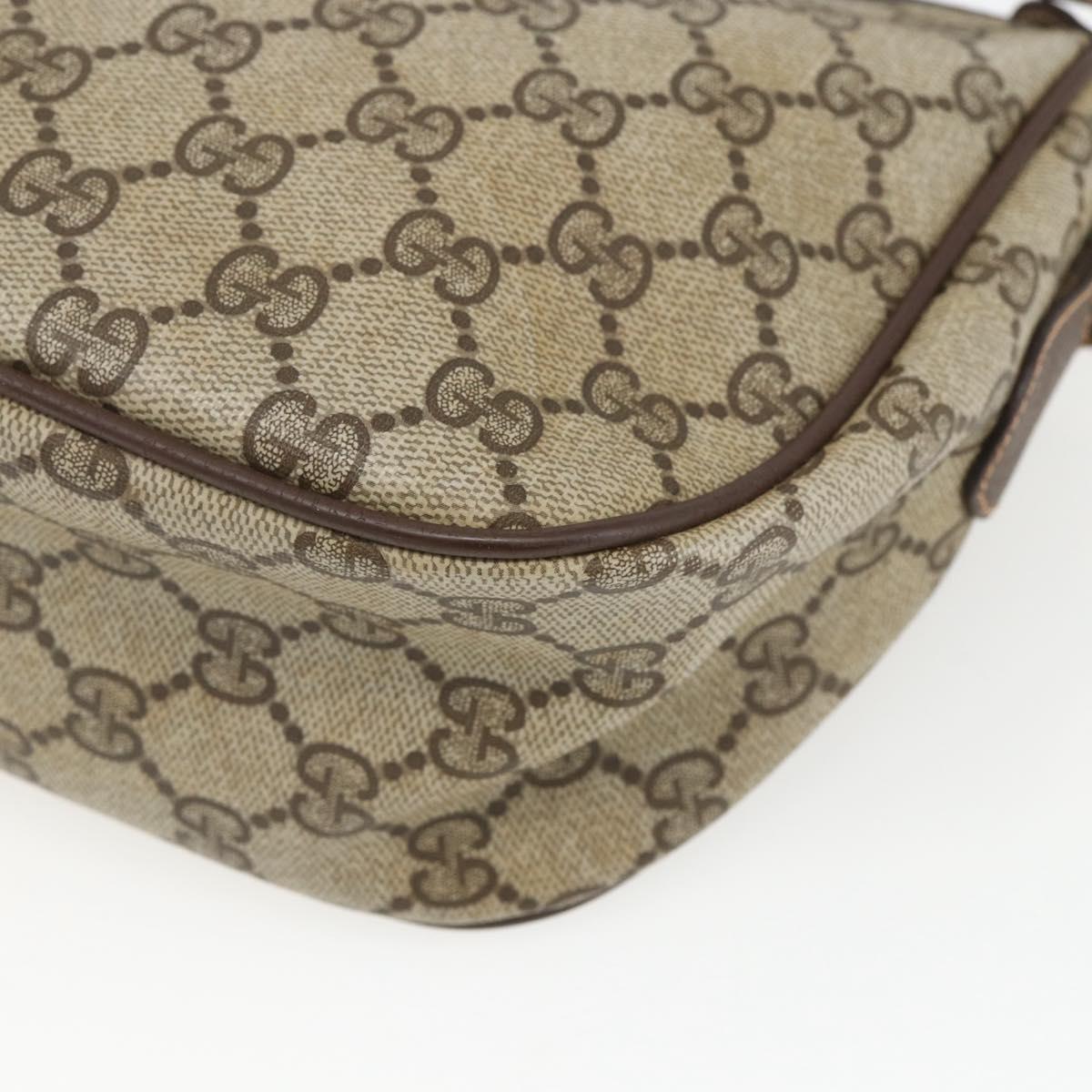 GUCCI GG Supreme Web Sherry Line Bag PVC Beige Gold 89 02 032 Auth ep12711