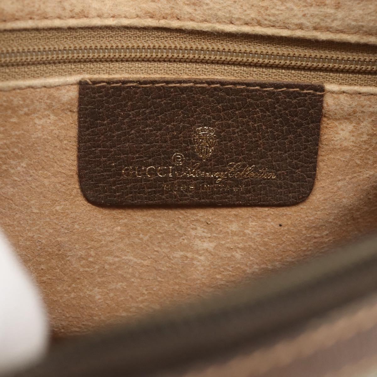 GUCCI GG Supreme Web Sherry Line Bag PVC Beige Gold 89 02 032 Auth ep12711