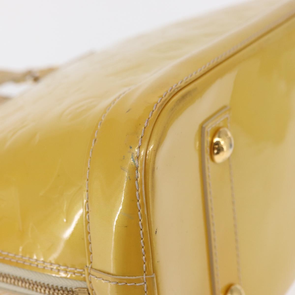 LOUIS VUITTON Monogram Vernis Alma PM Hand Bag Citrin M90101 LV Auth ep12726