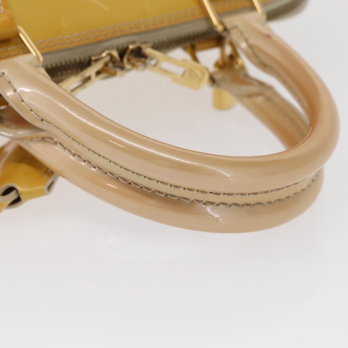 LOUIS VUITTON Monogram Vernis Alma PM Hand Bag Citrin M90101 LV Auth ep12726