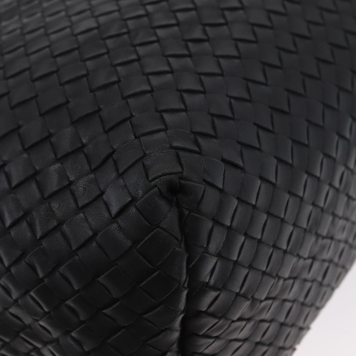 BOTTEGA VENETA INTRECCIATO Hand Bag Leather Black Auth ep12733