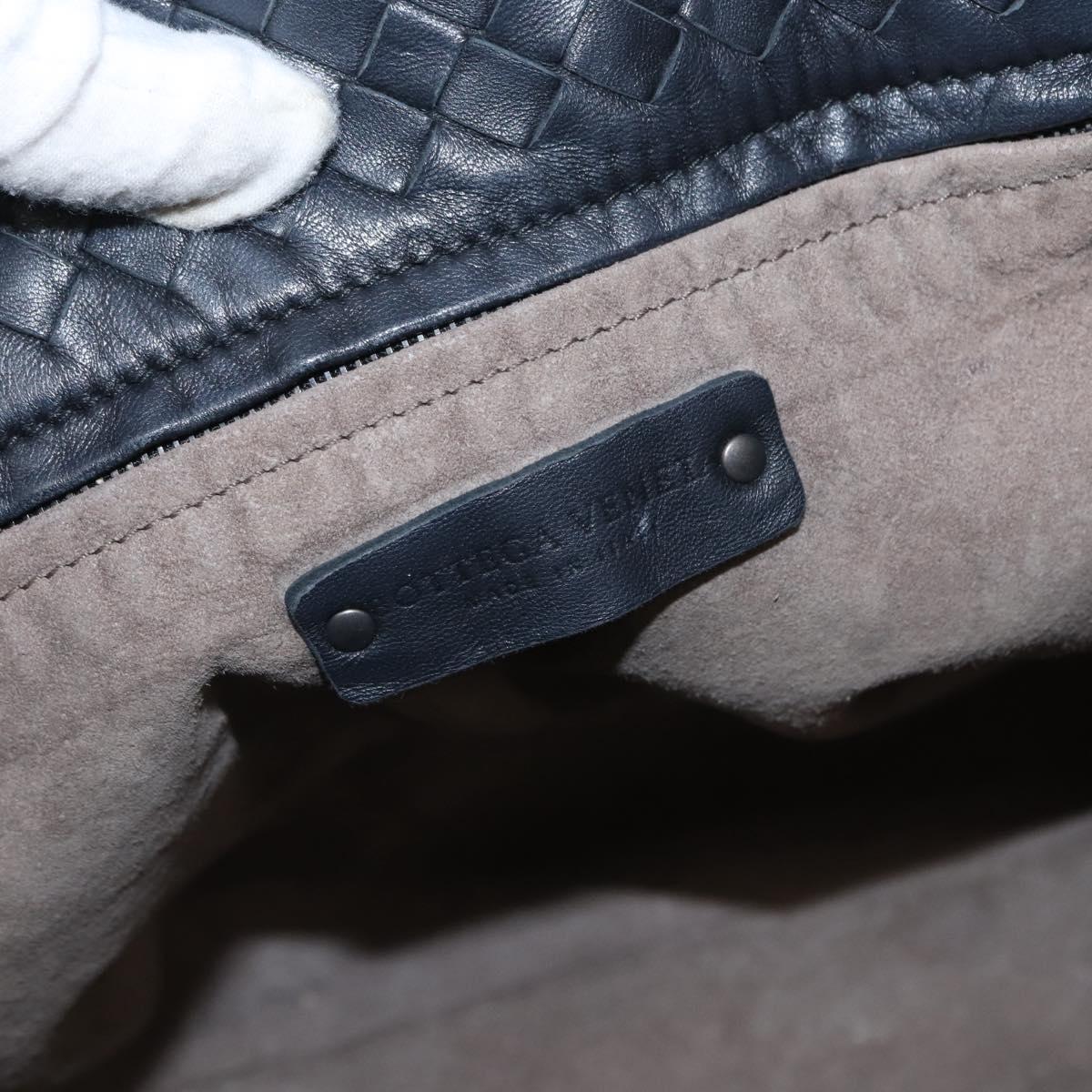 BOTTEGA VENETA INTRECCIATO Hand Bag Leather Black Auth ep12733