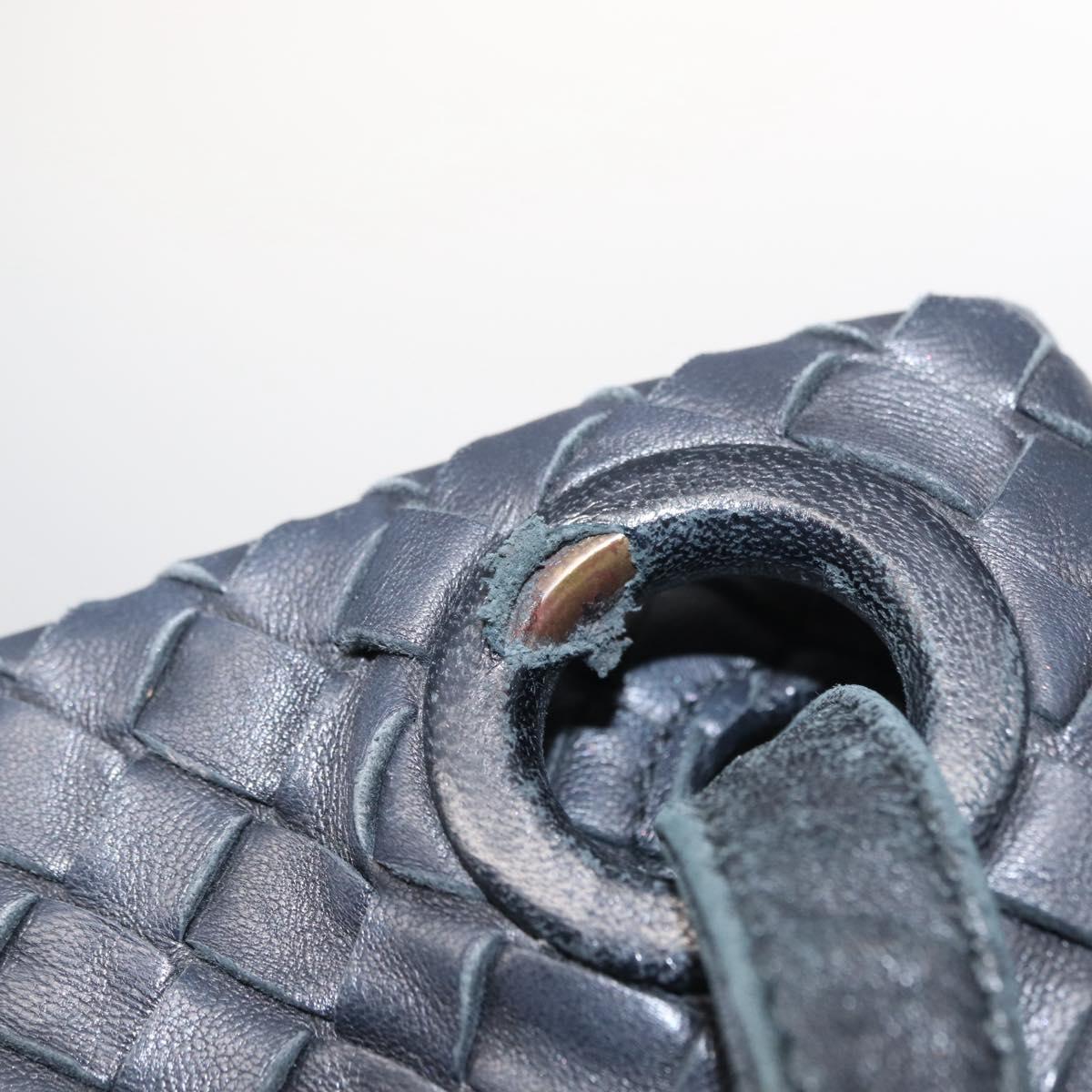 BOTTEGA VENETA INTRECCIATO Hand Bag Leather Black Auth ep12733