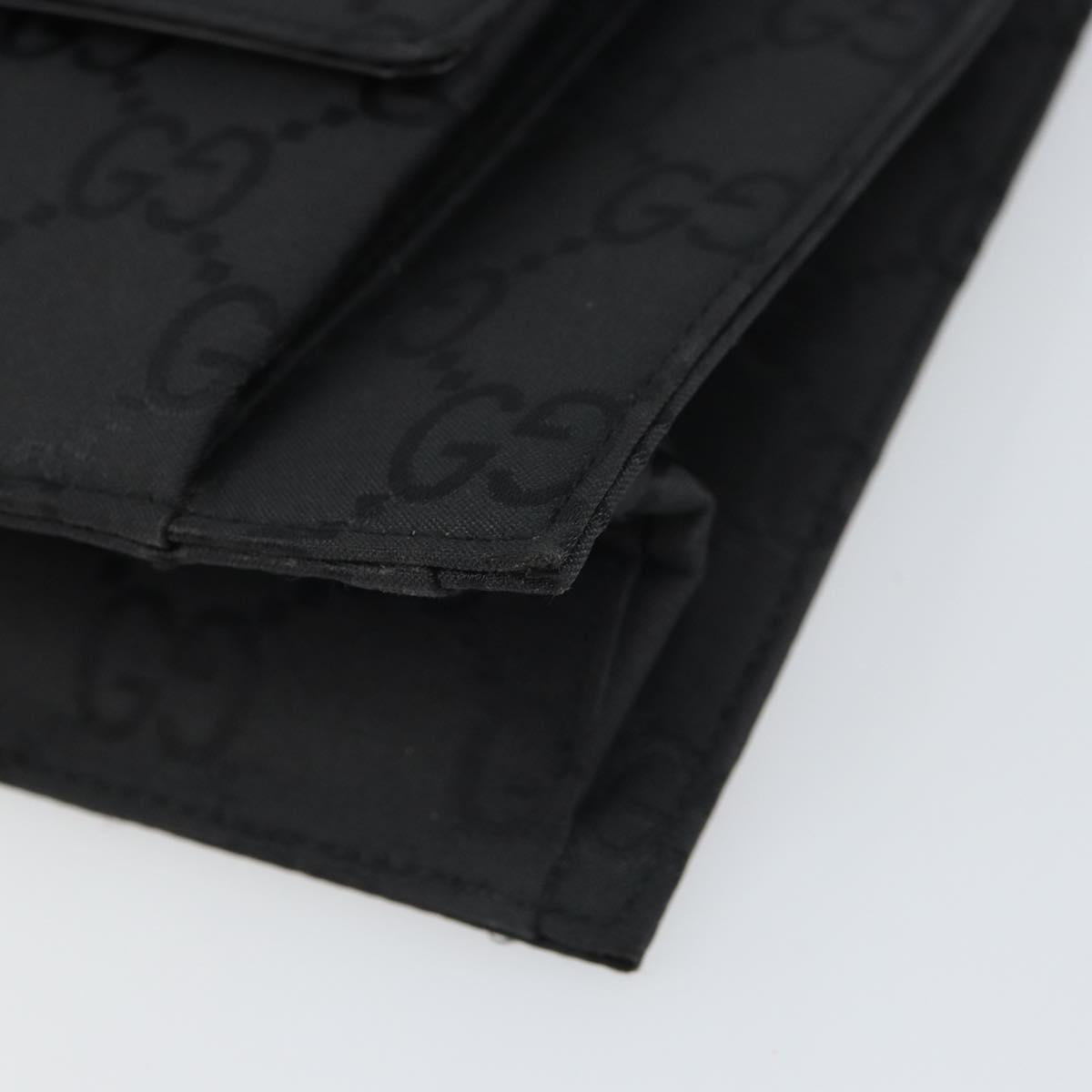 GUCCI GG Canvas Shoulder Bag Nylon Black Silver 001 3068 Auth ep12737