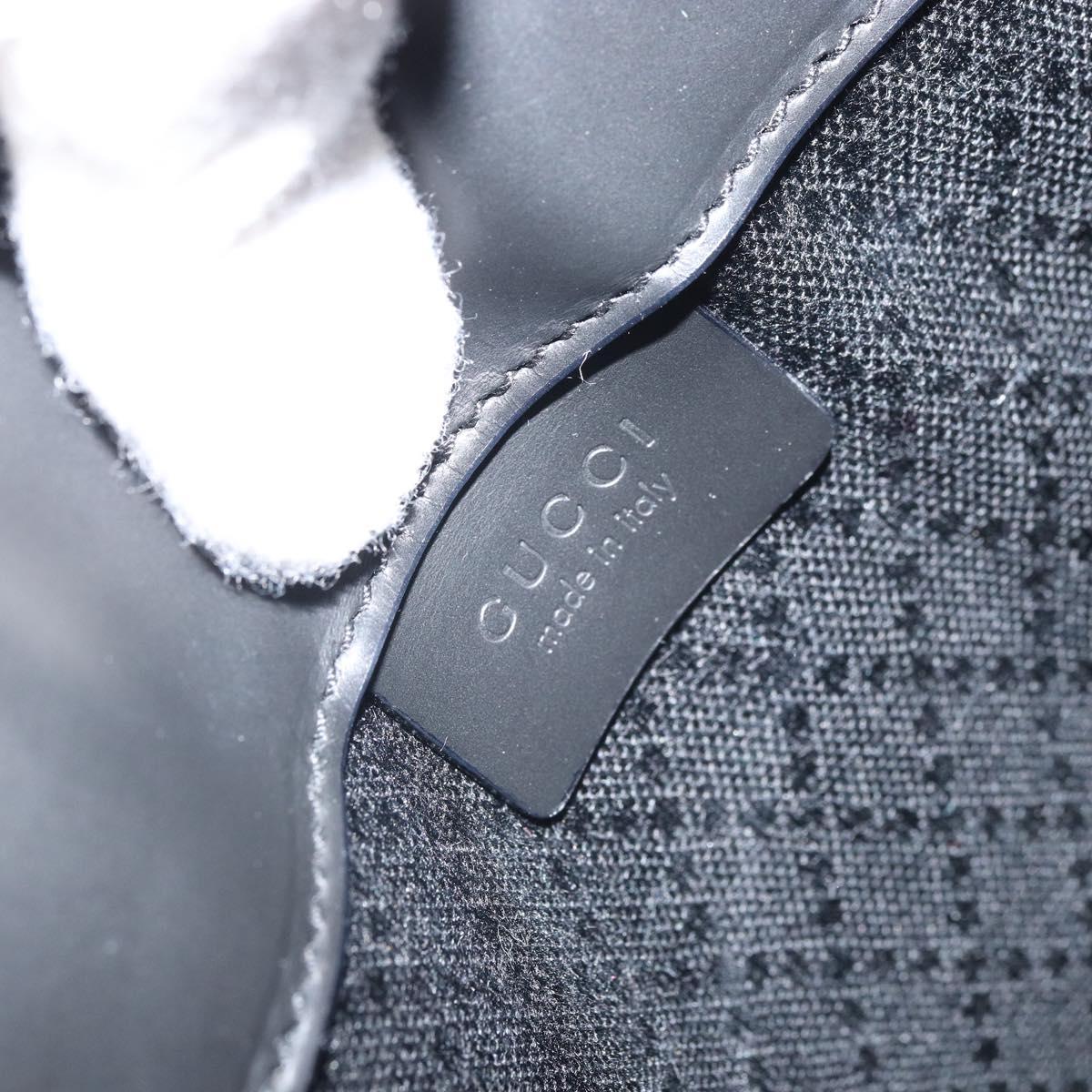 GUCCI GG Canvas Shoulder Bag Nylon Black Silver 001 3068 Auth ep12737