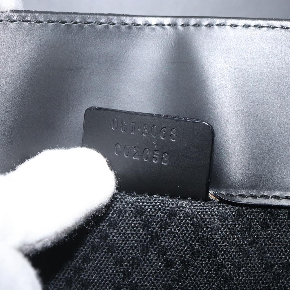 GUCCI GG Canvas Shoulder Bag Nylon Black Silver 001 3068 Auth ep12737