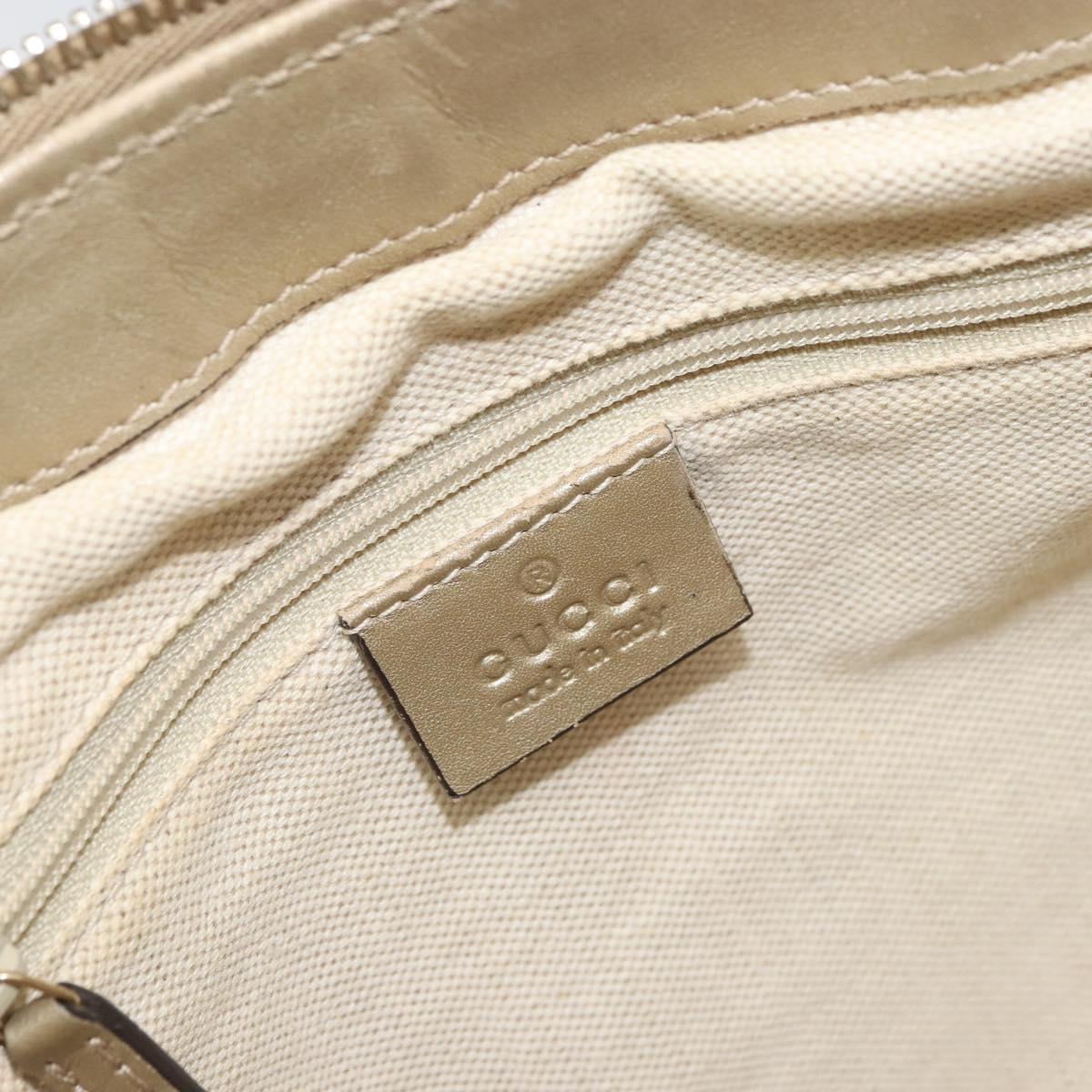 GUCCI GG Canvas Hand Bag 2way Beige Gold 247902 Auth ep12749
