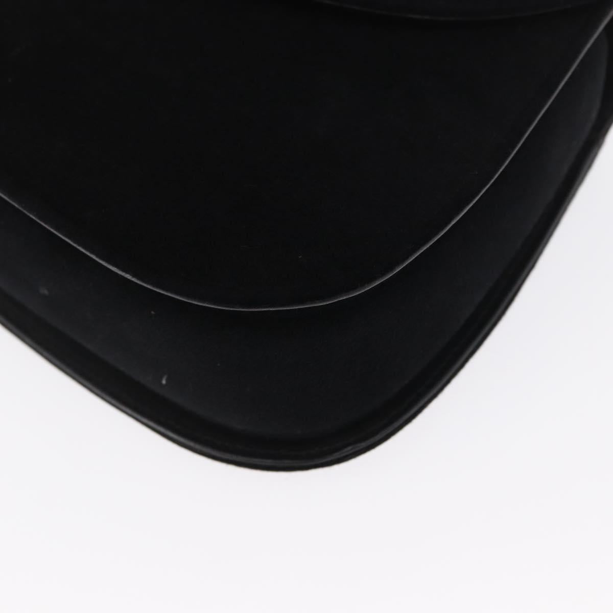 GUCCI Hand Bag Cotton Black Silver Auth ep12754