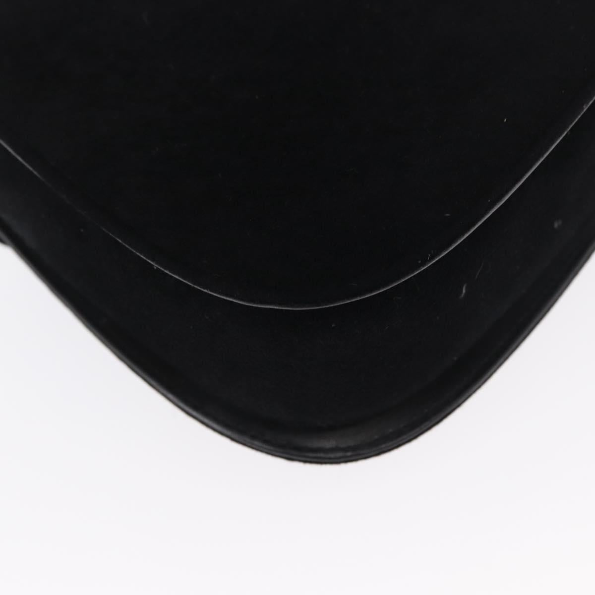 GUCCI Hand Bag Cotton Black Silver Auth ep12754