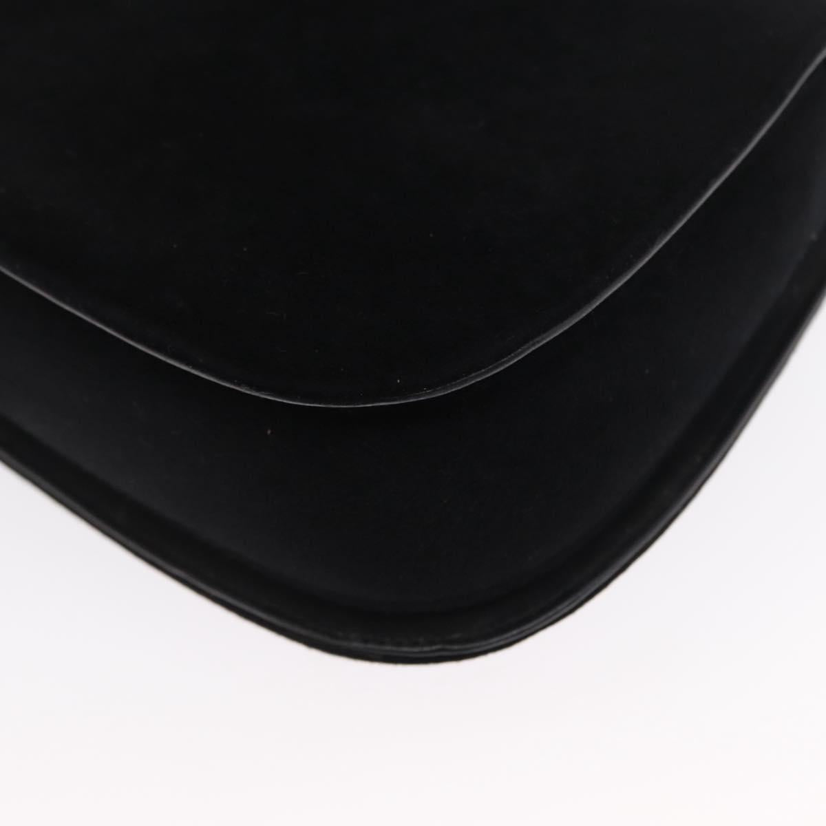 GUCCI Hand Bag Cotton Black Silver Auth ep12754