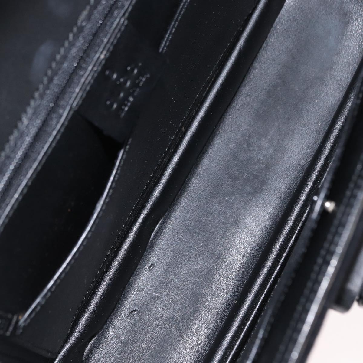 GUCCI Hand Bag Cotton Black Silver Auth ep12754