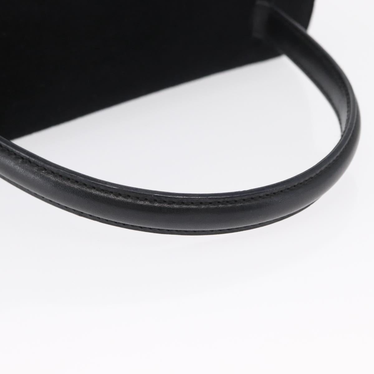 GUCCI Hand Bag Cotton Black Silver Auth ep12754