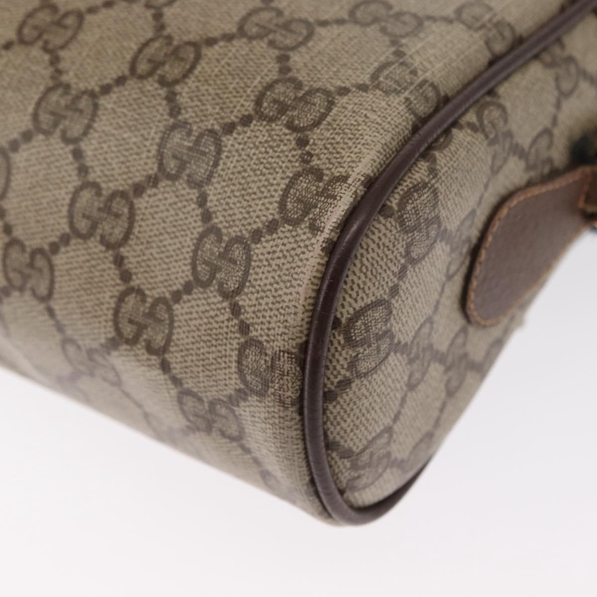 GUCCI GG Supreme Web Sherry Line Bag PVC Beige Gold 56 02 088 Auth ep12756