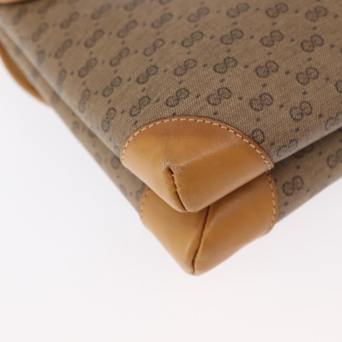 GUCCI Micro GG Supreme Shoulder Bag PVC Beige Gold 007 49 5548 Auth ep12759