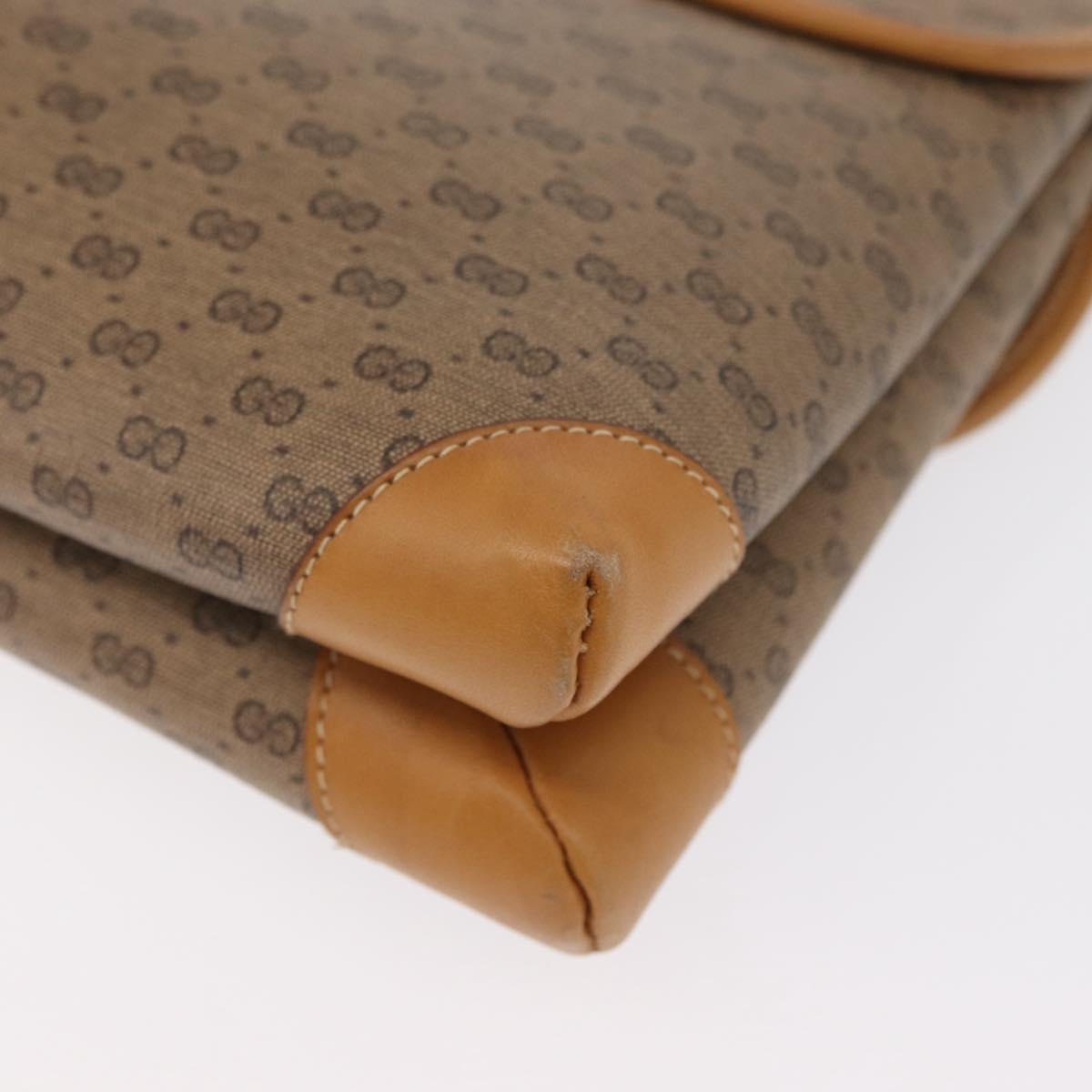 GUCCI Micro GG Supreme Shoulder Bag PVC Beige Gold 007 49 5548 Auth ep12759