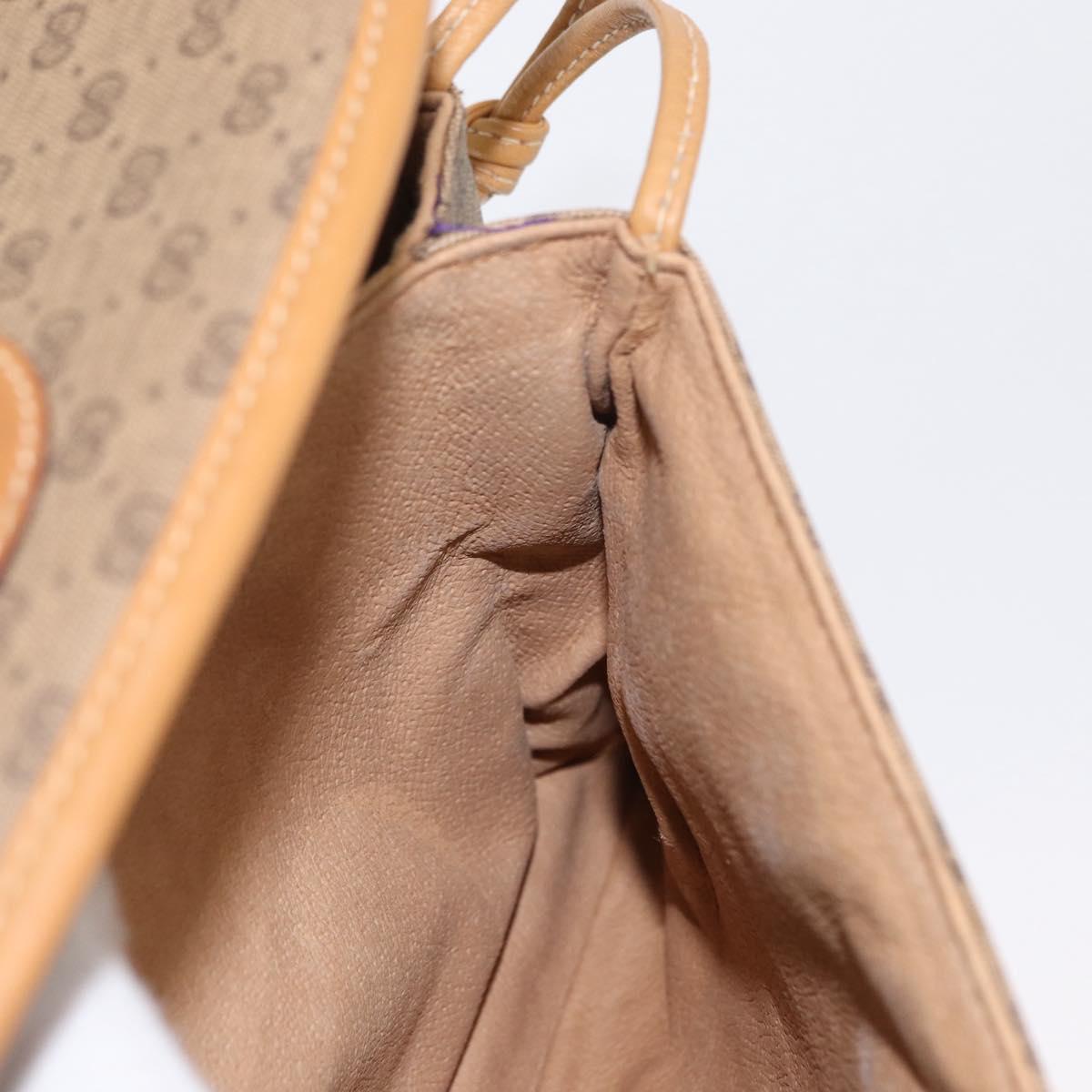 GUCCI Micro GG Supreme Shoulder Bag PVC Beige Gold 007 49 5548 Auth ep12759