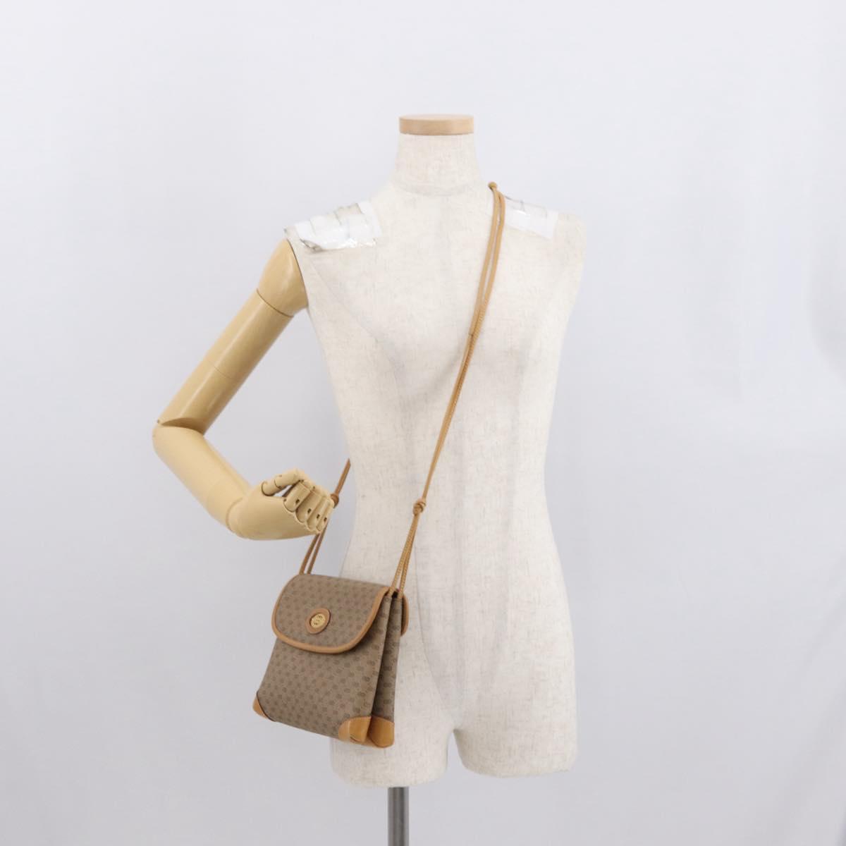 GUCCI Micro GG Supreme Shoulder Bag PVC Beige Gold 007 49 5548 Auth ep12759