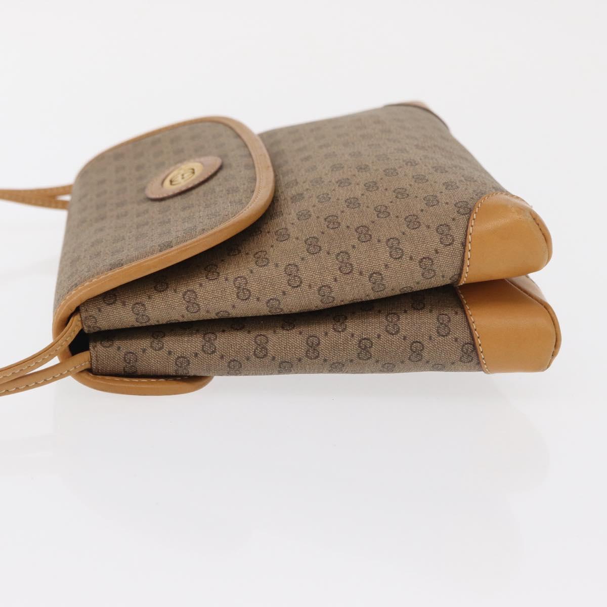 GUCCI Micro GG Supreme Shoulder Bag PVC Beige Gold 007 49 5548 Auth ep12759