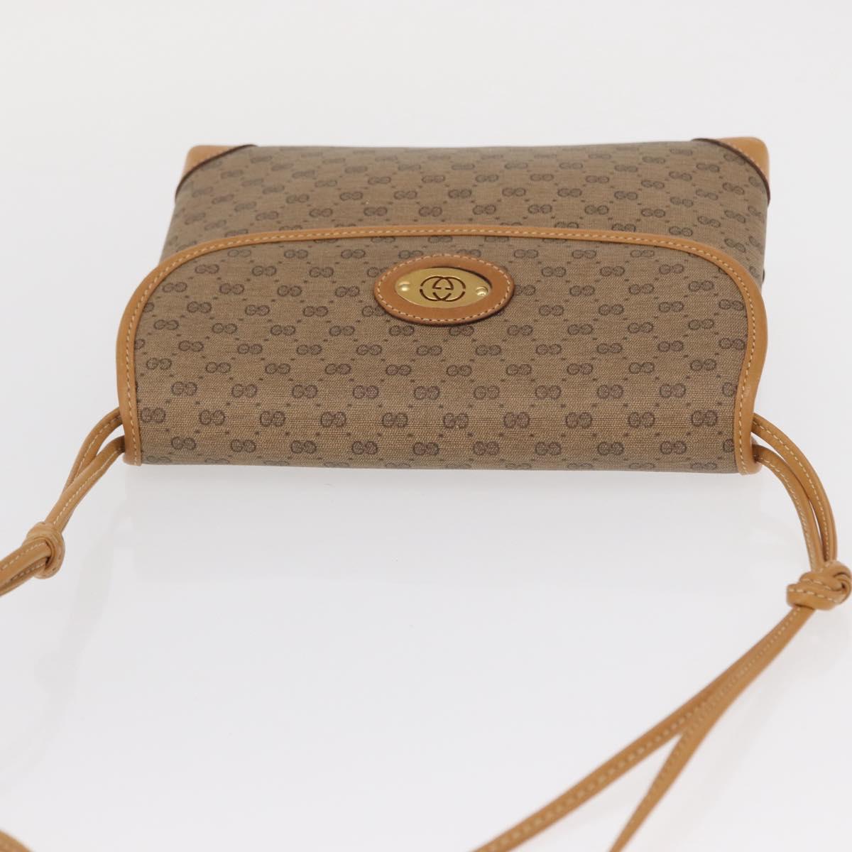 GUCCI Micro GG Supreme Shoulder Bag PVC Beige Gold 007 49 5548 Auth ep12759