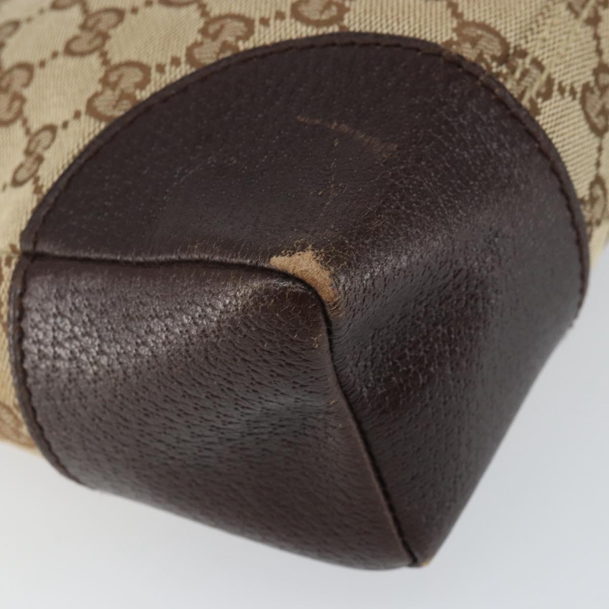 GUCCI GG Canvas Shoulder Bag Beige Silver 114273 Auth ep12760
