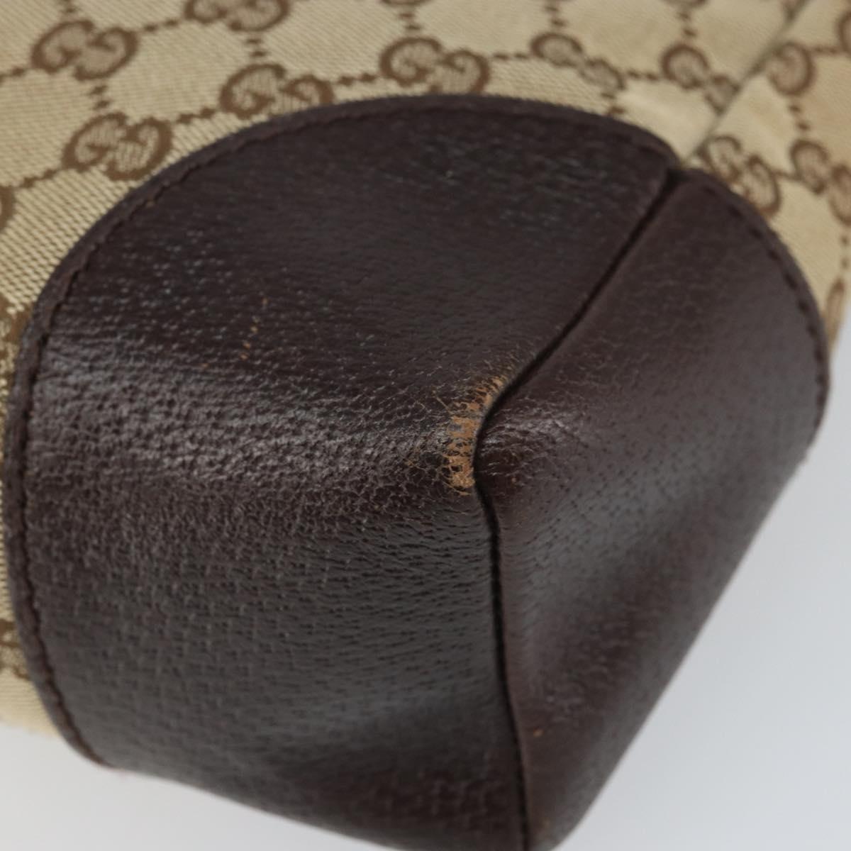 GUCCI GG Canvas Shoulder Bag Beige Silver 114273 Auth ep12760