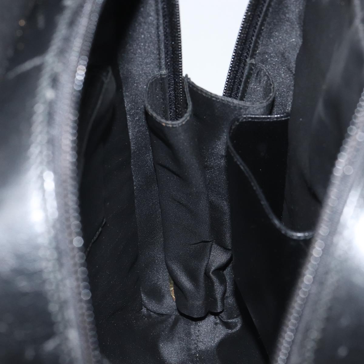 GUCCI GG Canvas Body Bag Nylon Black Silver 003 0232 1705 Auth ep12762