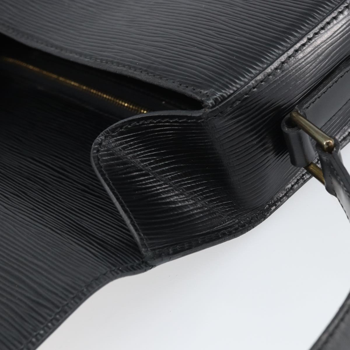 LOUIS VUITTON Epi Saint Cloud GM Shoulder Bag Black Noir M52192 LV Auth ep12773