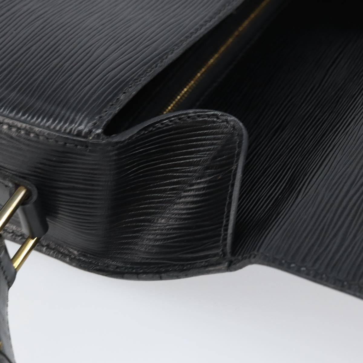 LOUIS VUITTON Epi Saint Cloud GM Shoulder Bag Black Noir M52192 LV Auth ep12773