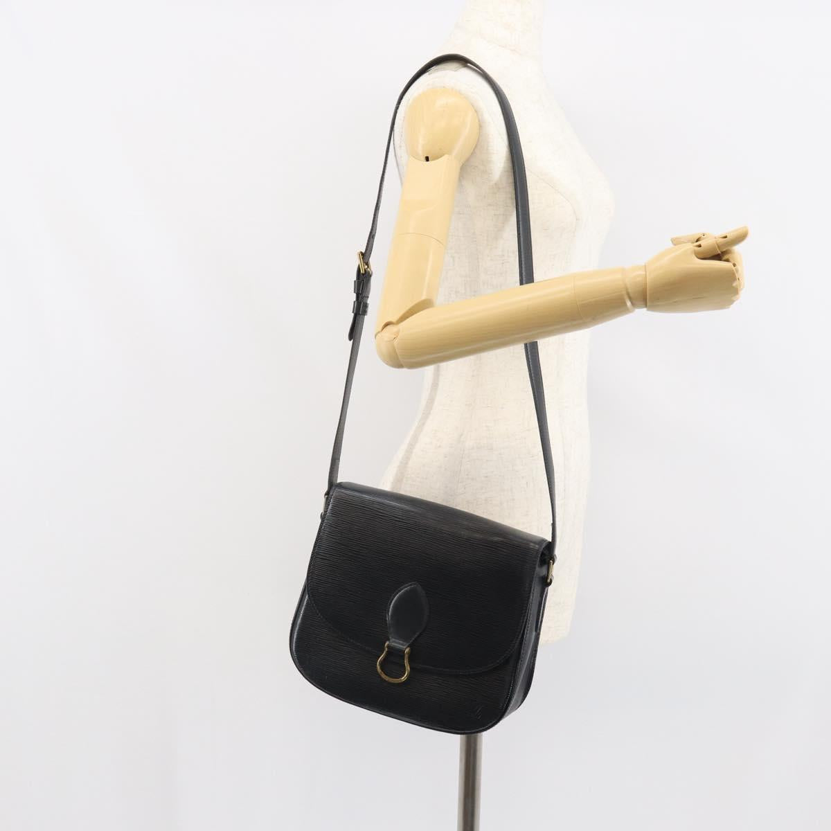 LOUIS VUITTON Epi Saint Cloud GM Shoulder Bag Black Noir M52192 LV Auth ep12773