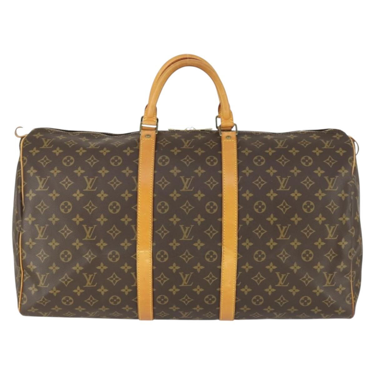 LOUIS VUITTON Monogram Keepall 55 Boston Bag M41424 LV Auth ep12775