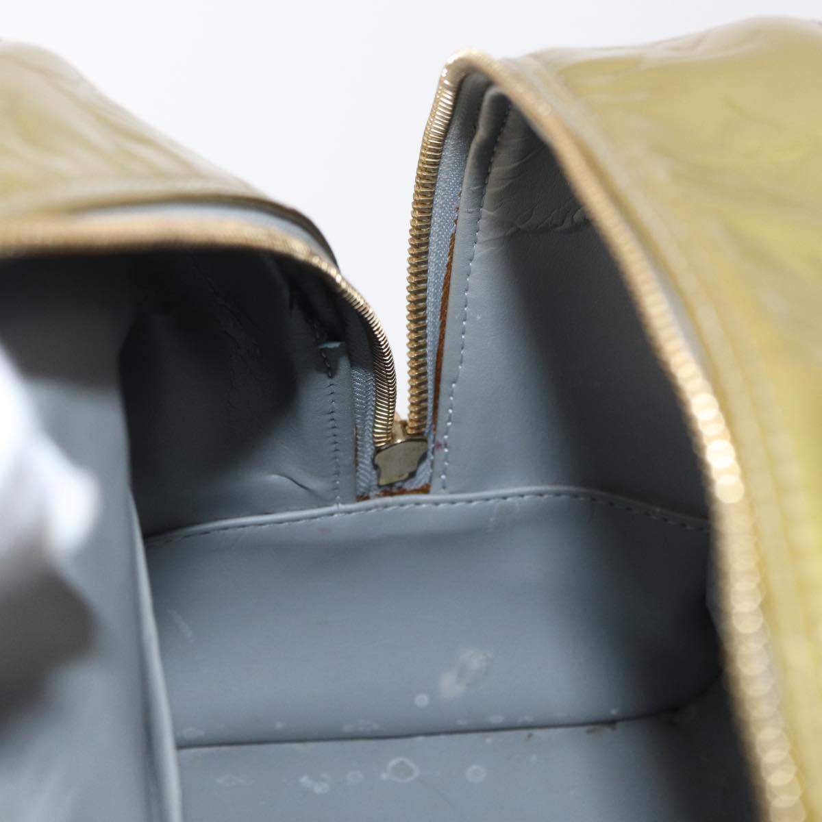 LOUIS VUITTON Monogram Vernis Tompkins Square Bag Gris M91150 LV Auth ep12776