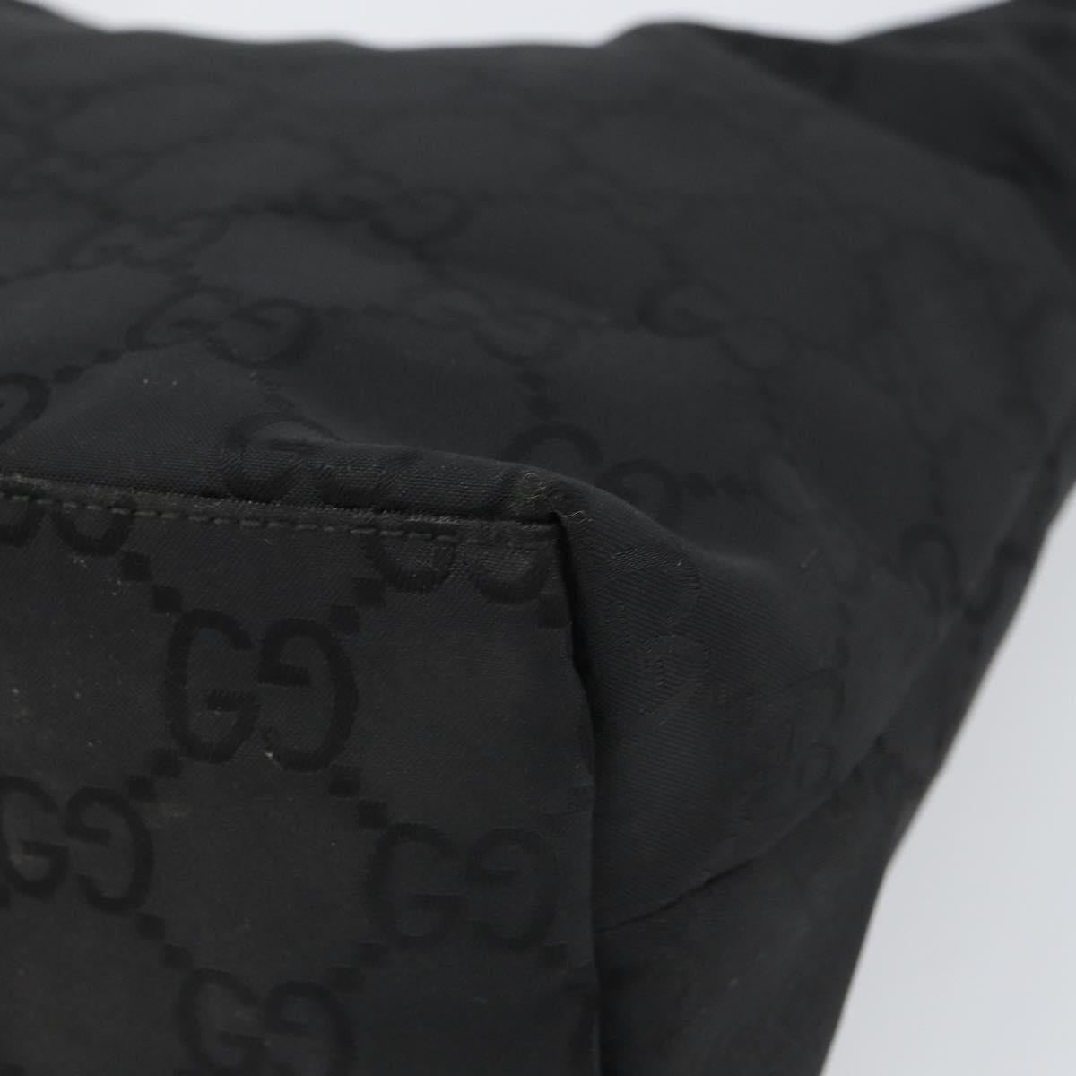 GUCCI GG Canvas Shoulder Bag Nylon Black Silver 001 3386 Auth ep12794