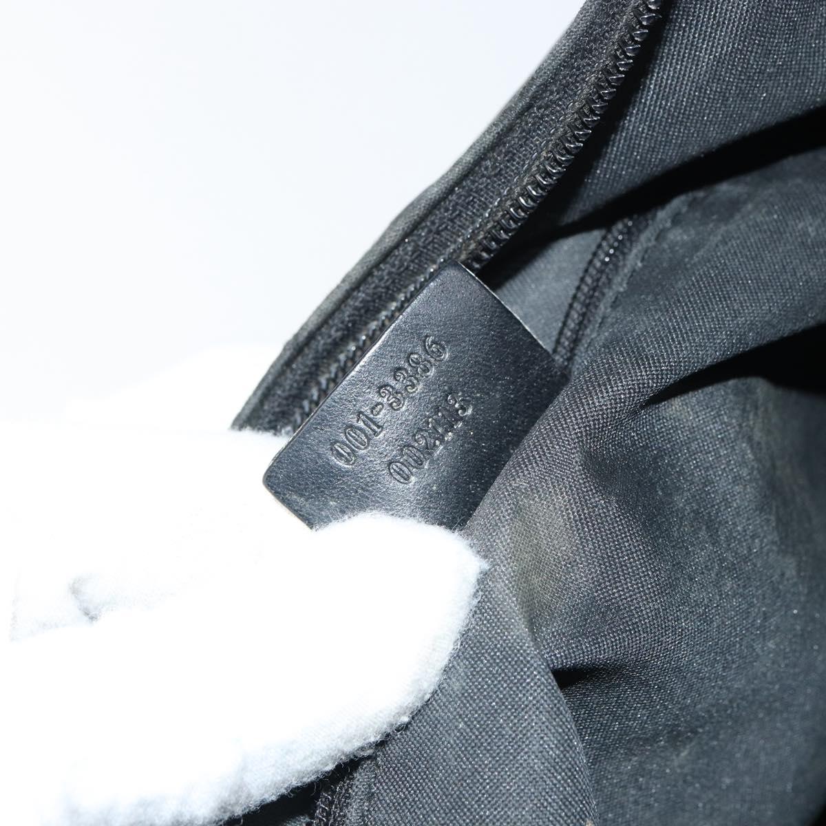 GUCCI GG Canvas Shoulder Bag Nylon Black Silver 001 3386 Auth ep12794