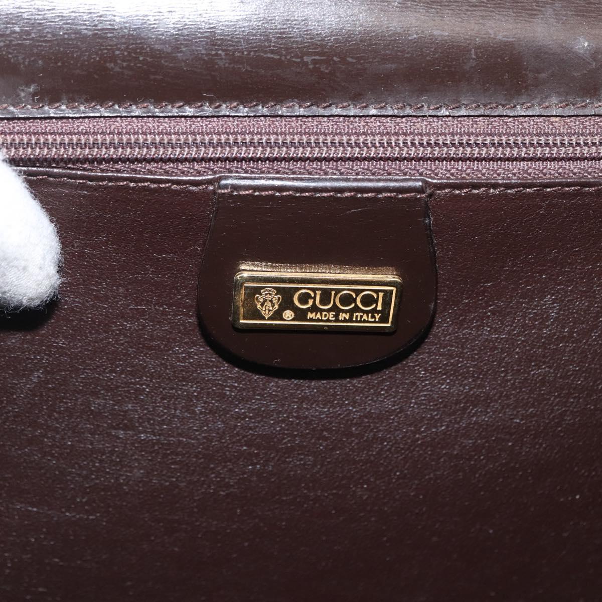 GUCCI Shoulder Bag Leather Brown Gold 001 406 0622 Auth ep12806