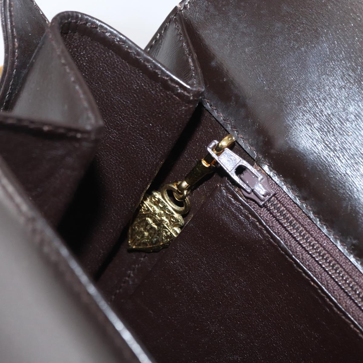 GUCCI Shoulder Bag Leather Brown Gold 001 406 0622 Auth ep12806