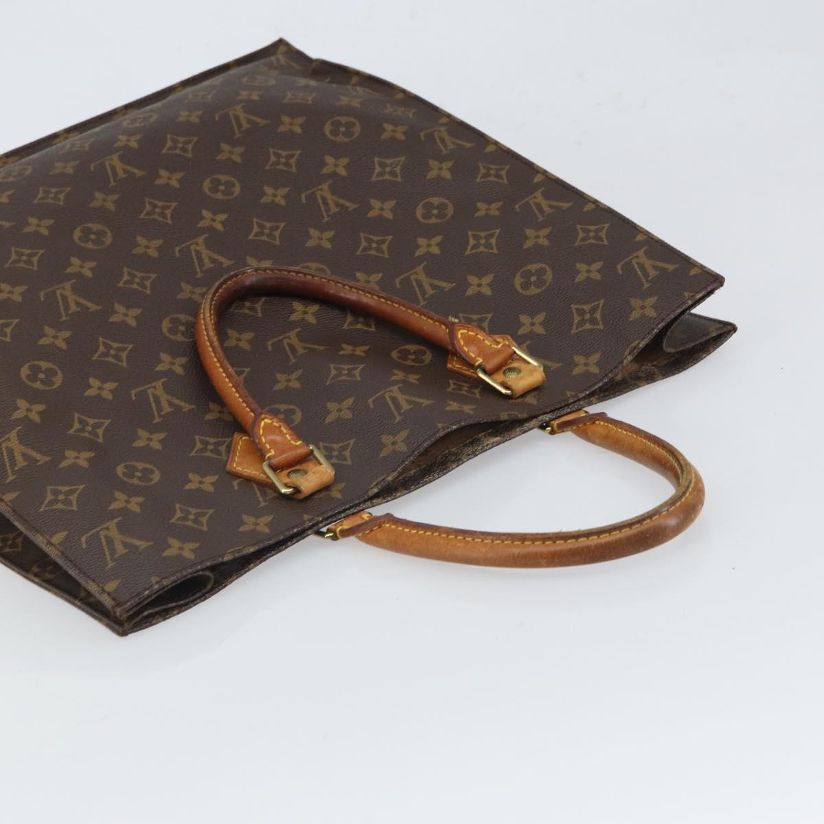 LOUIS VUITTON Monogram Sac Plat Hand Bag M51140 LV Auth ep12811