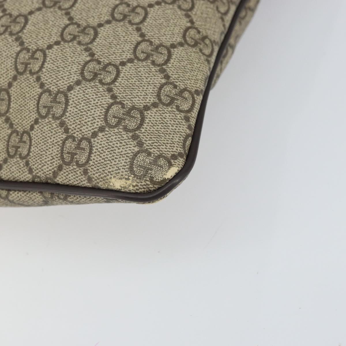 GUCCI GG Supreme Shoulder Bag PVC Beige Gold 201446 Auth ep12814