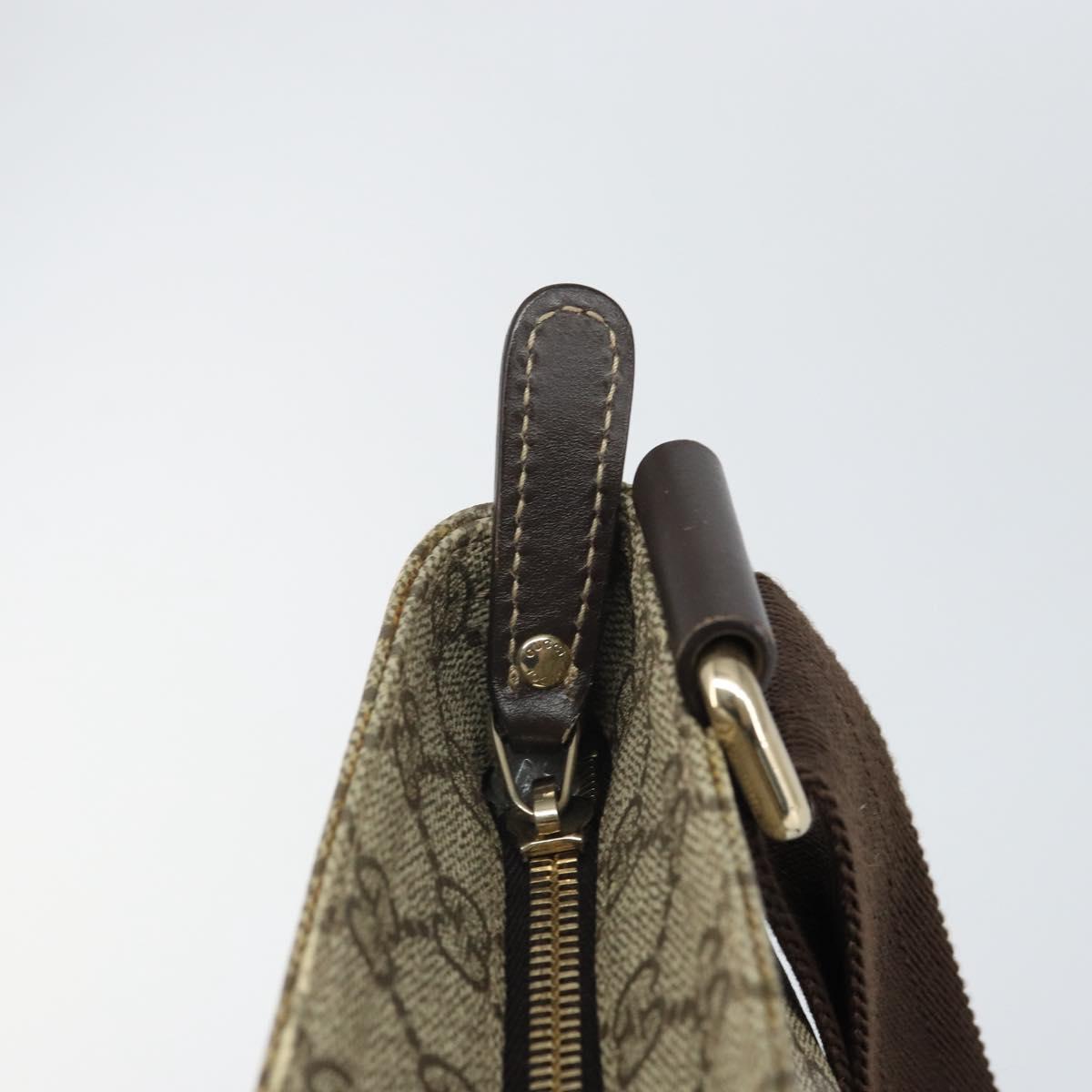 GUCCI GG Supreme Shoulder Bag PVC Beige Gold 201446 Auth ep12814